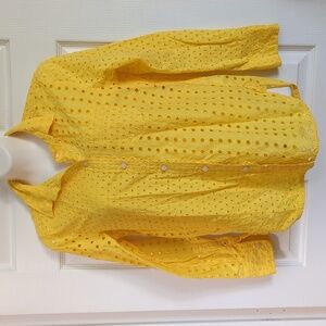 J. Crew Sized 4 Blouse Classic Fit yellow 💛 2 in 1